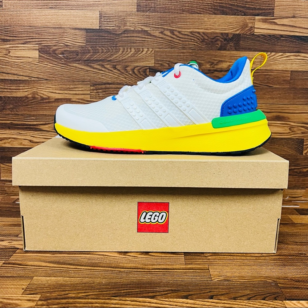 Adidas Lego Racer TR21 Women’s White Sneakers Shoe #680 - Picture 2 of 5